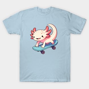 cute axolotl skateboard T-Shirt